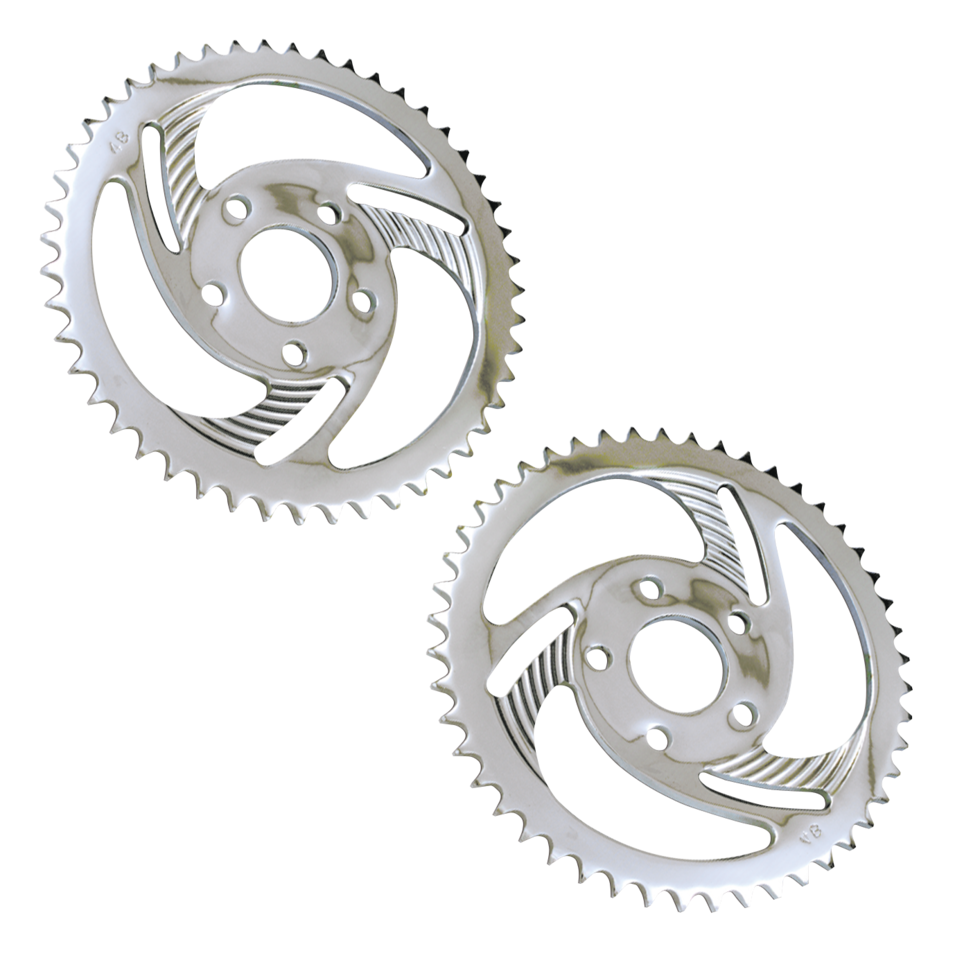 GZP Chrome Swirled sprocket 47T FXR 82-8