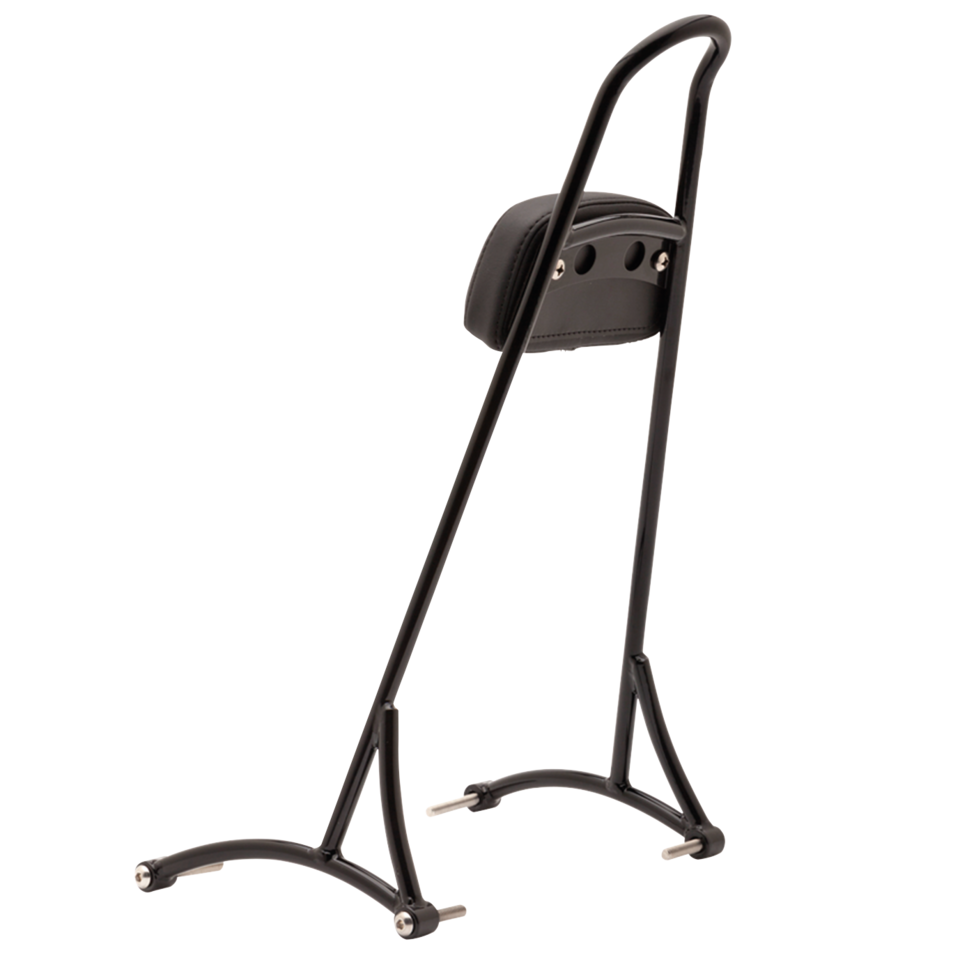 Burly tall black sissybar XL04-up w/pad