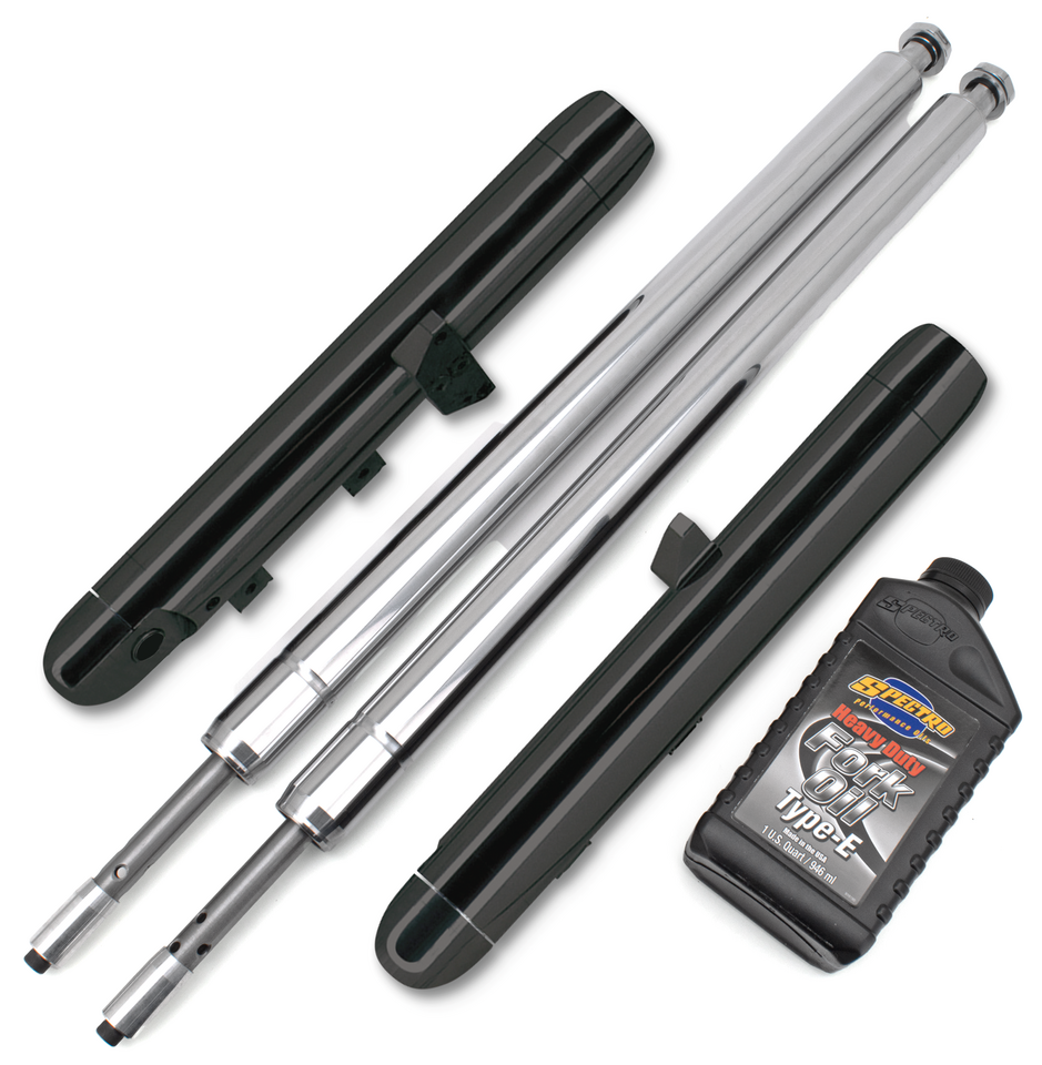 Naked Blk Bubba fork legs 4" over stk FL