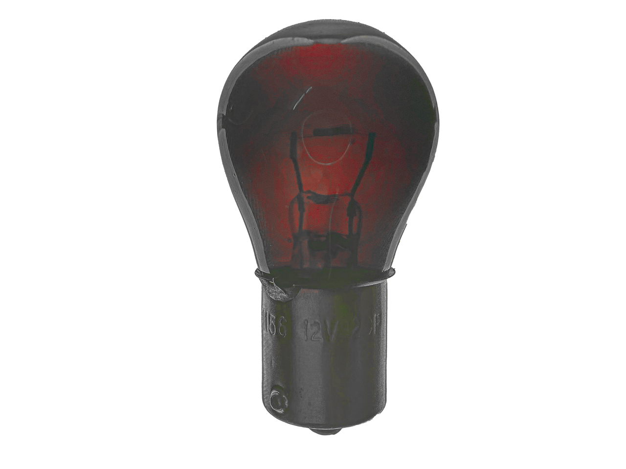 GZP Red glass bulb BA15S 1156 socket