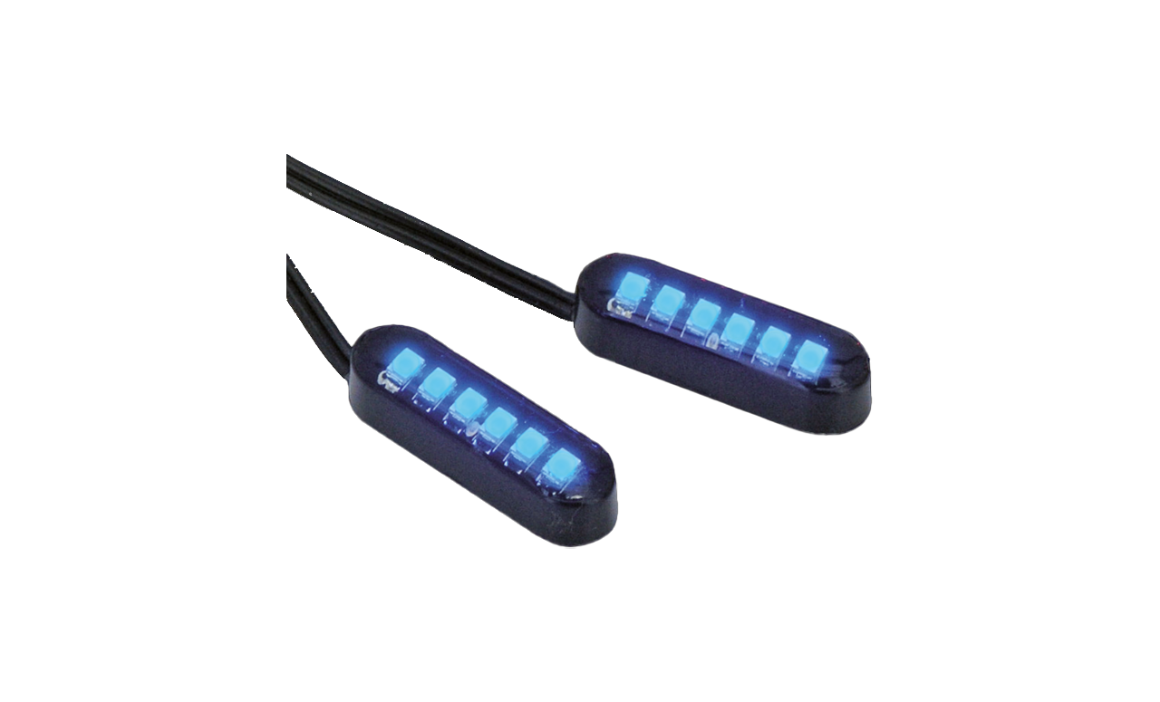 Cyron Convex 6 LED Black Blue pair