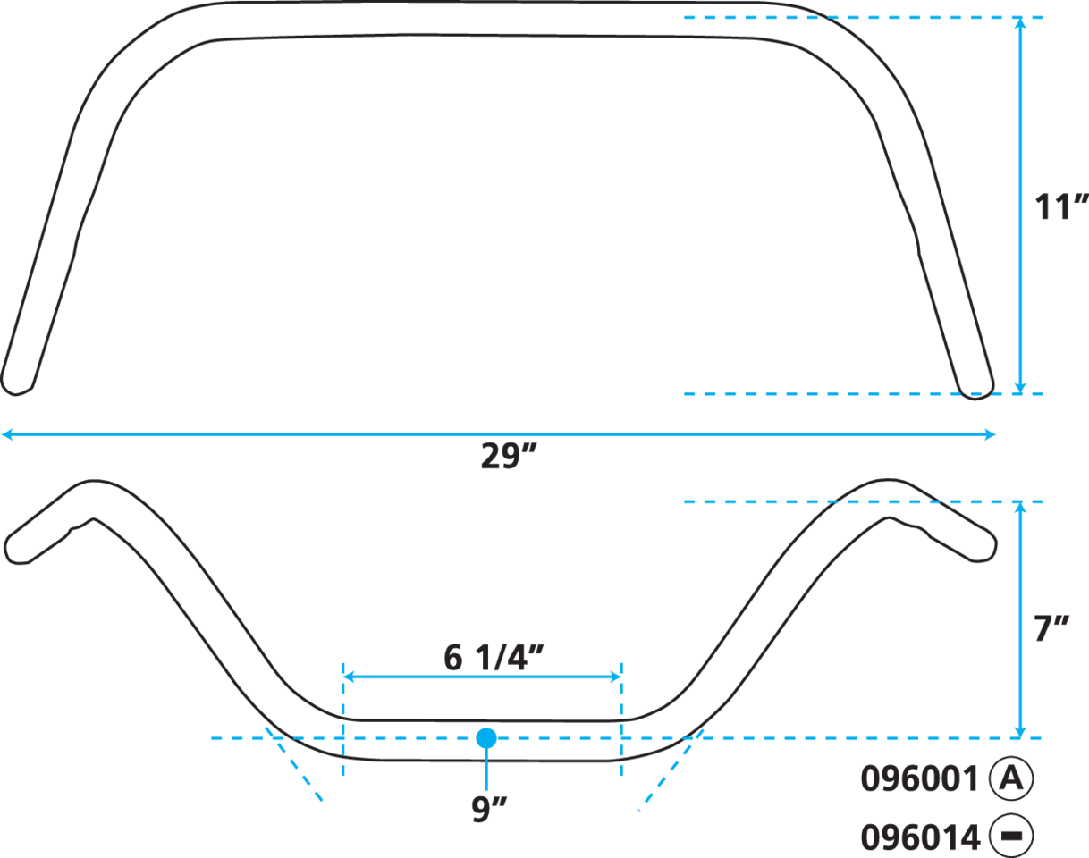 GZP Handlebar Harley low rise 1", 82u