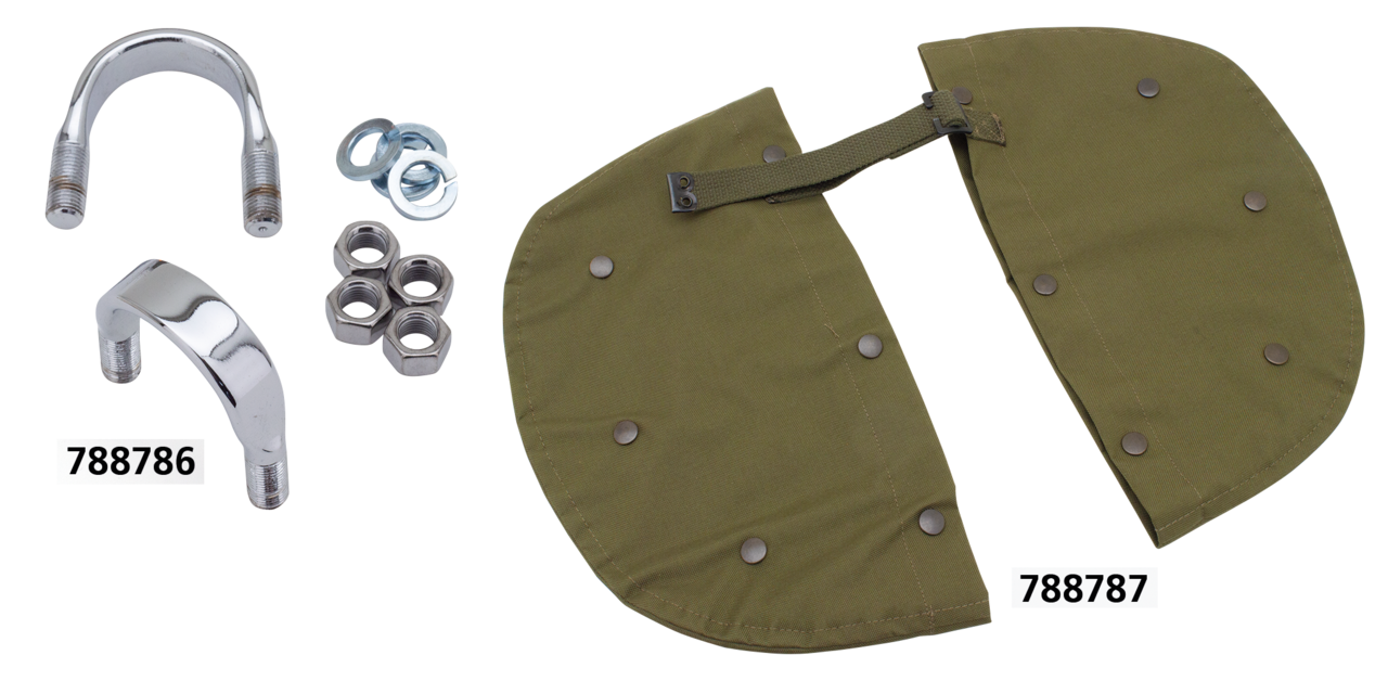 U-BOLT fr guard w/ nuts set of 2 WL CHR