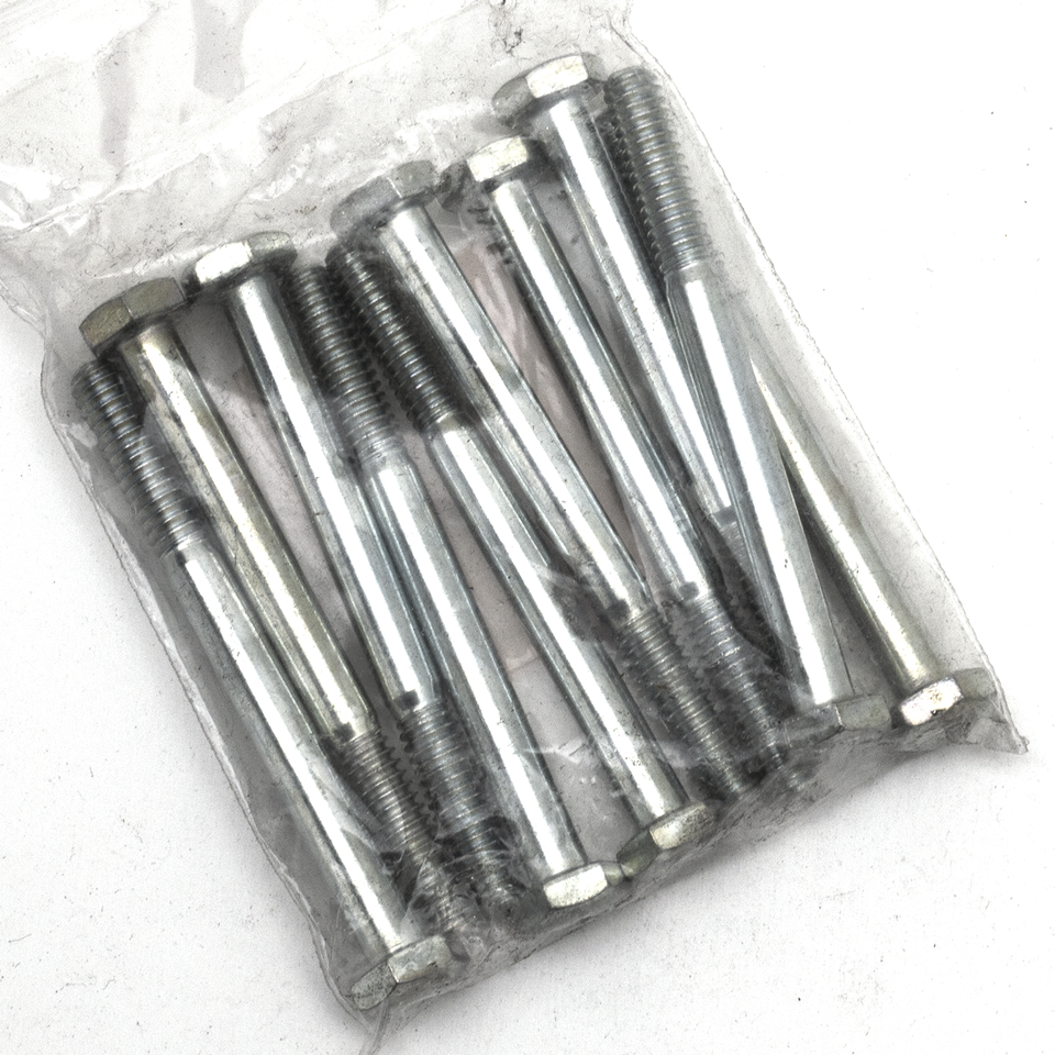 10pck hex bolt 1/4-20x2-3/4" UNC zinc