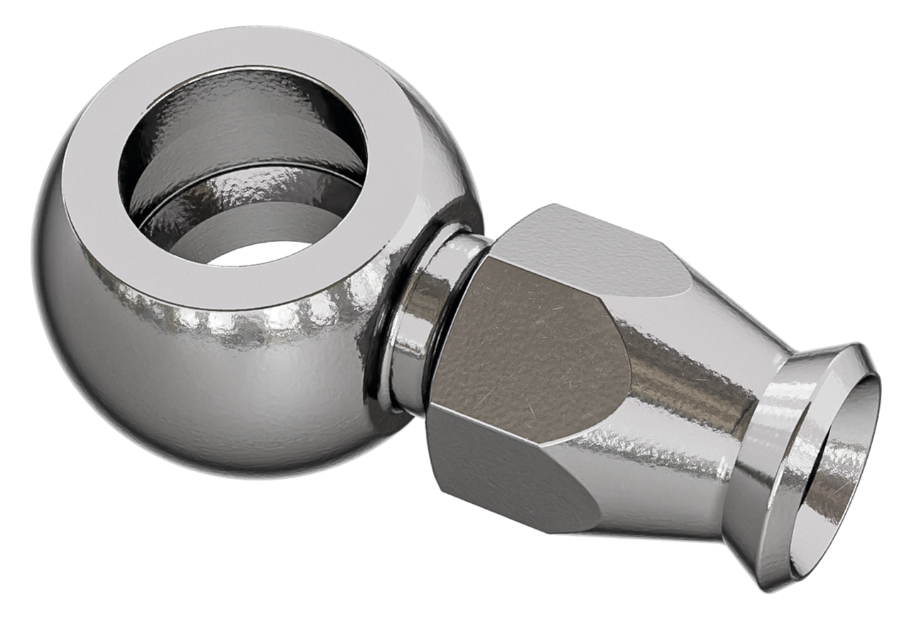 Short banjo 3/8" hole Stainless