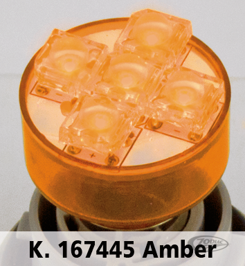 GZP DUAL COMPACT LED BULB AMBER BAY15D