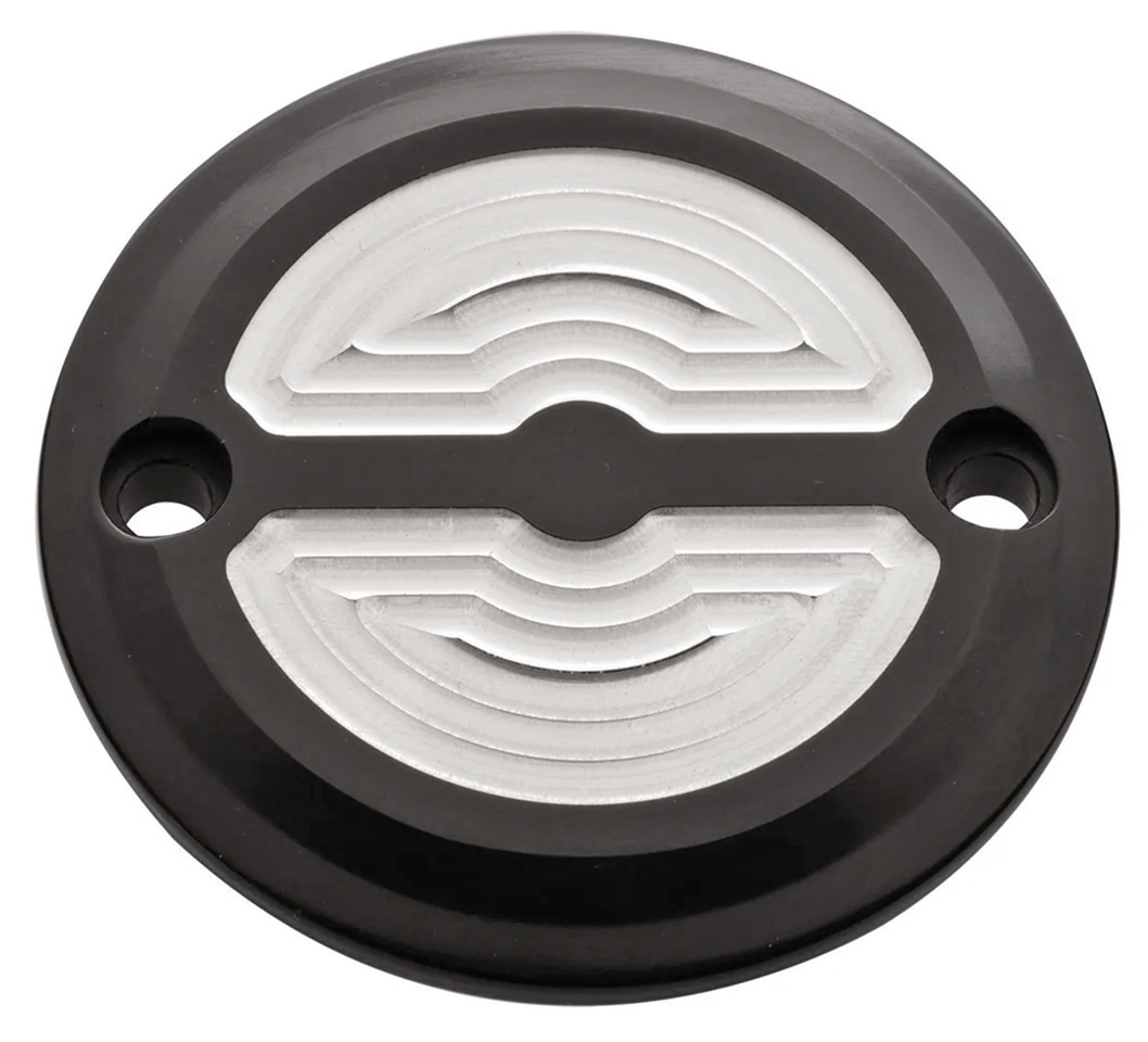 JM Timing Cover Milled Blk FLH/T17-Up