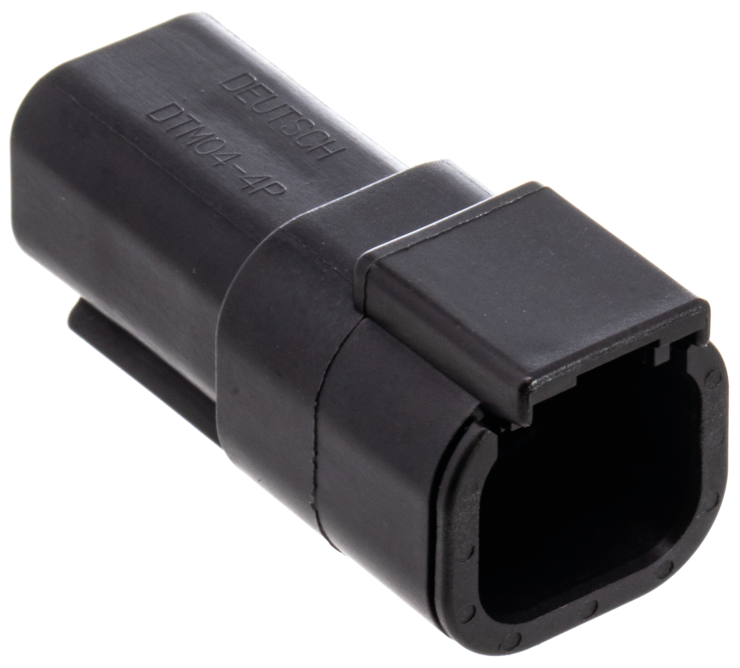 DTM 4-Pos Blk Recept w/Trmnls & Wedge