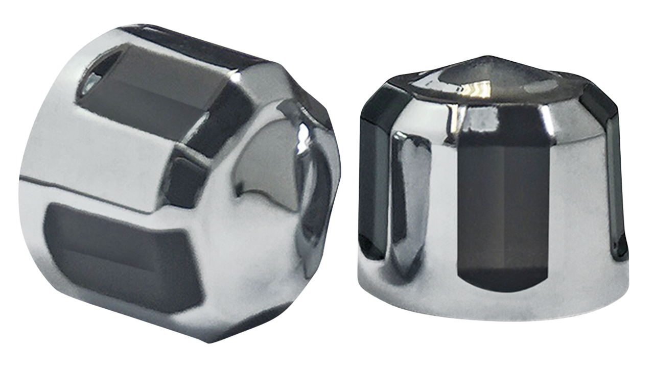 Diamond Cut Crown Bolt Cap Kit Black