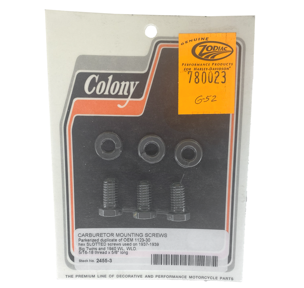 COLONY carb mount kit, parkerized