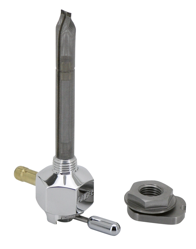 Pingel 1/4NPT petcock rear outlet alu