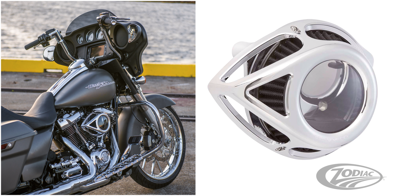 Clear Tear Air Cleaner, Chrome ME17-UP