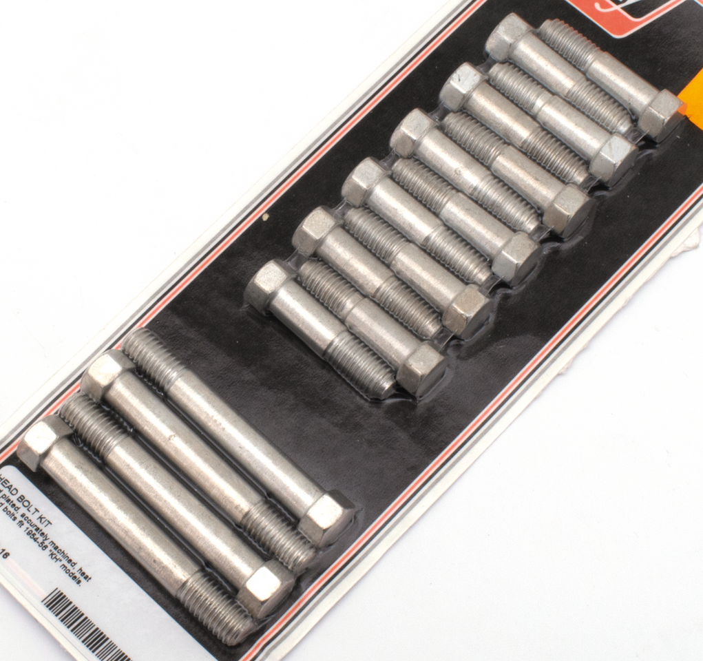 Head Bolt Kit White Plated KH54-56