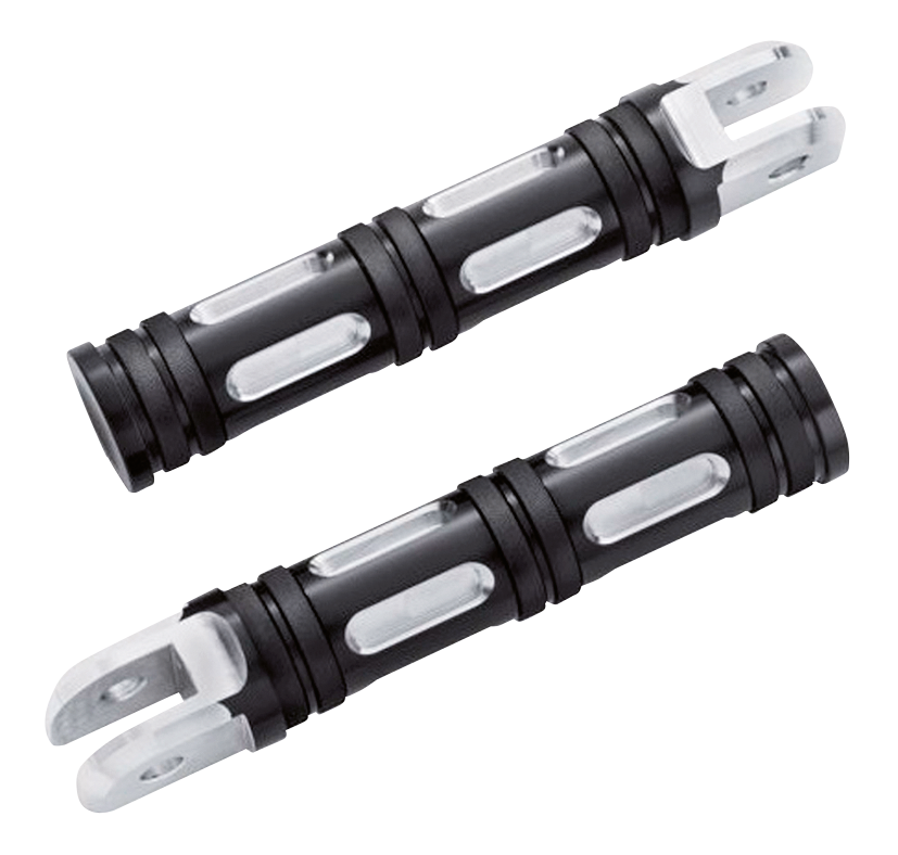 GZP Black edge cut rider footpegs