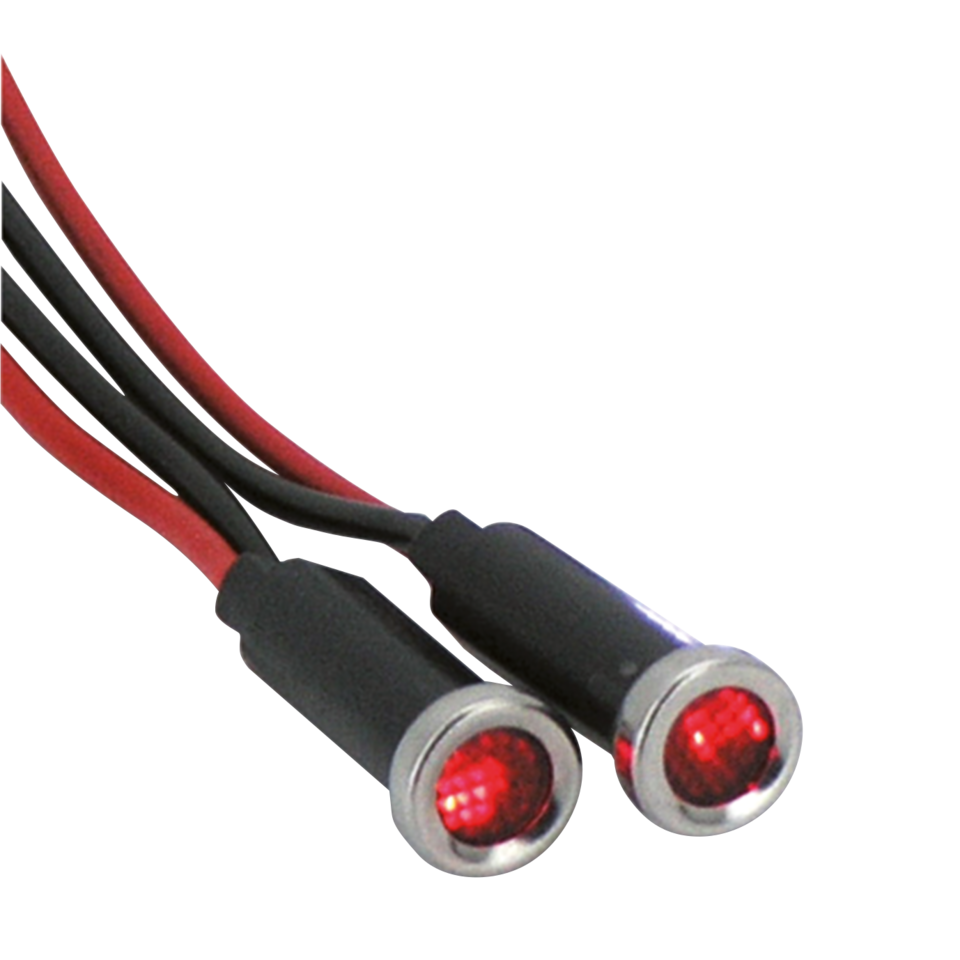GZP LED indicator light Red lens stainle