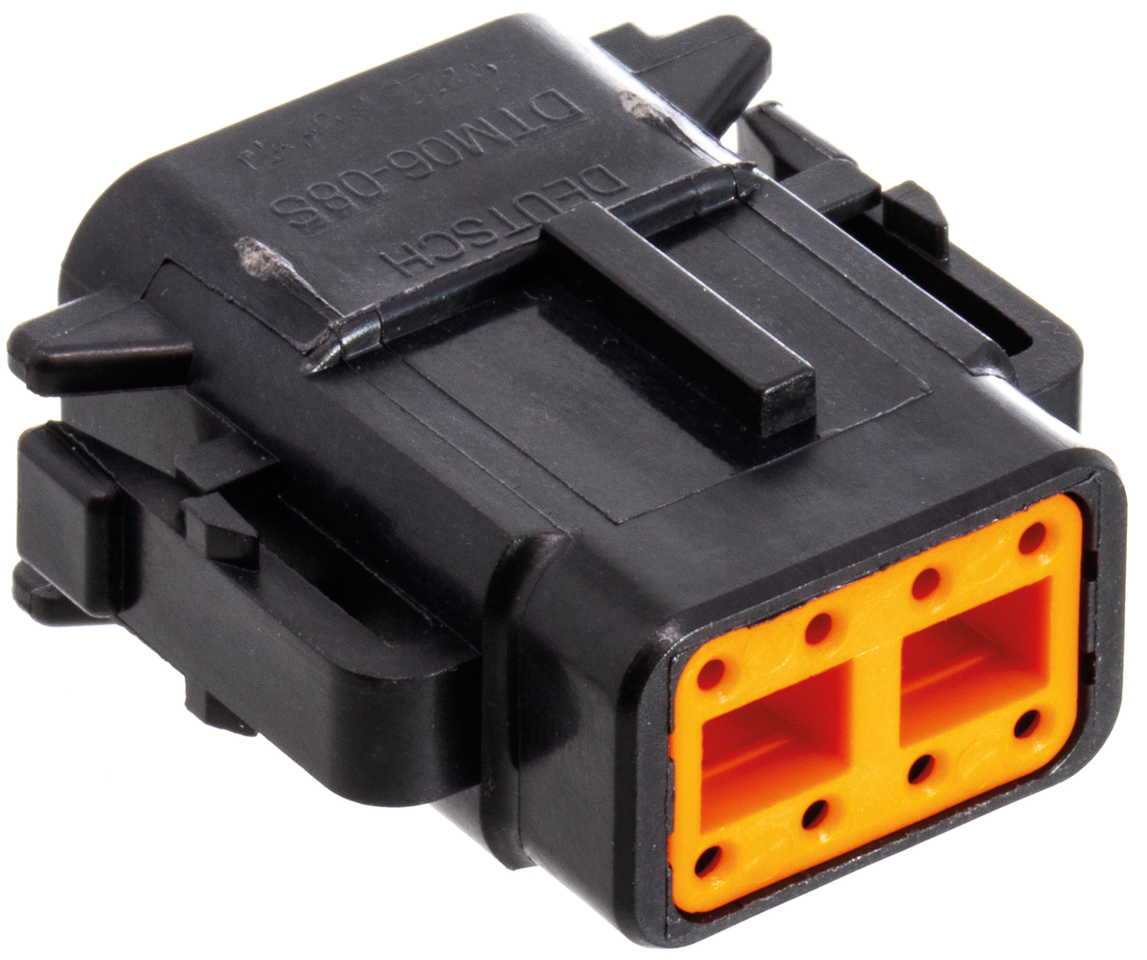 DTM 8-Pos Blk Plug w/ Terminals & Wedge