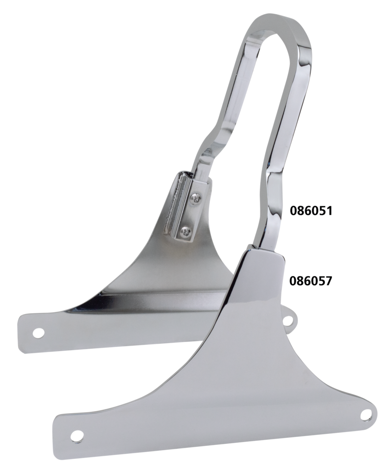 GZP Chrome Shorty sissybar upright 8.75"