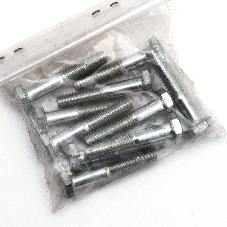 10pck hex bolt 1/4-20x1-3/8" UNC zinc