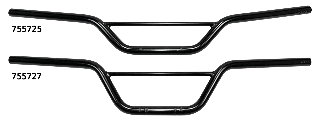 1" Handlebars Scrambler 4" BLK