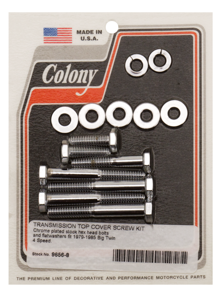 Trans top cover screw kit BT79-85 Chrome