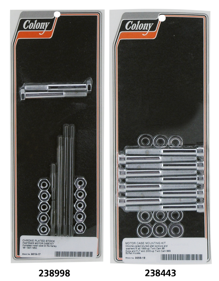 Chrome allen crankcase bolt kit TC99-up