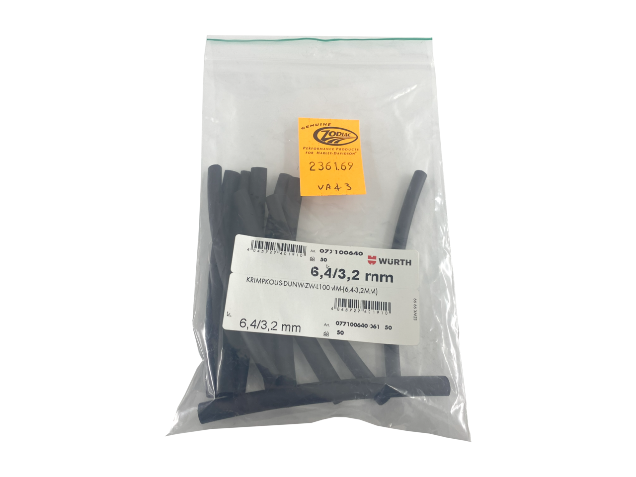 10pck Shrink socket tube 6.4mm/3.2m