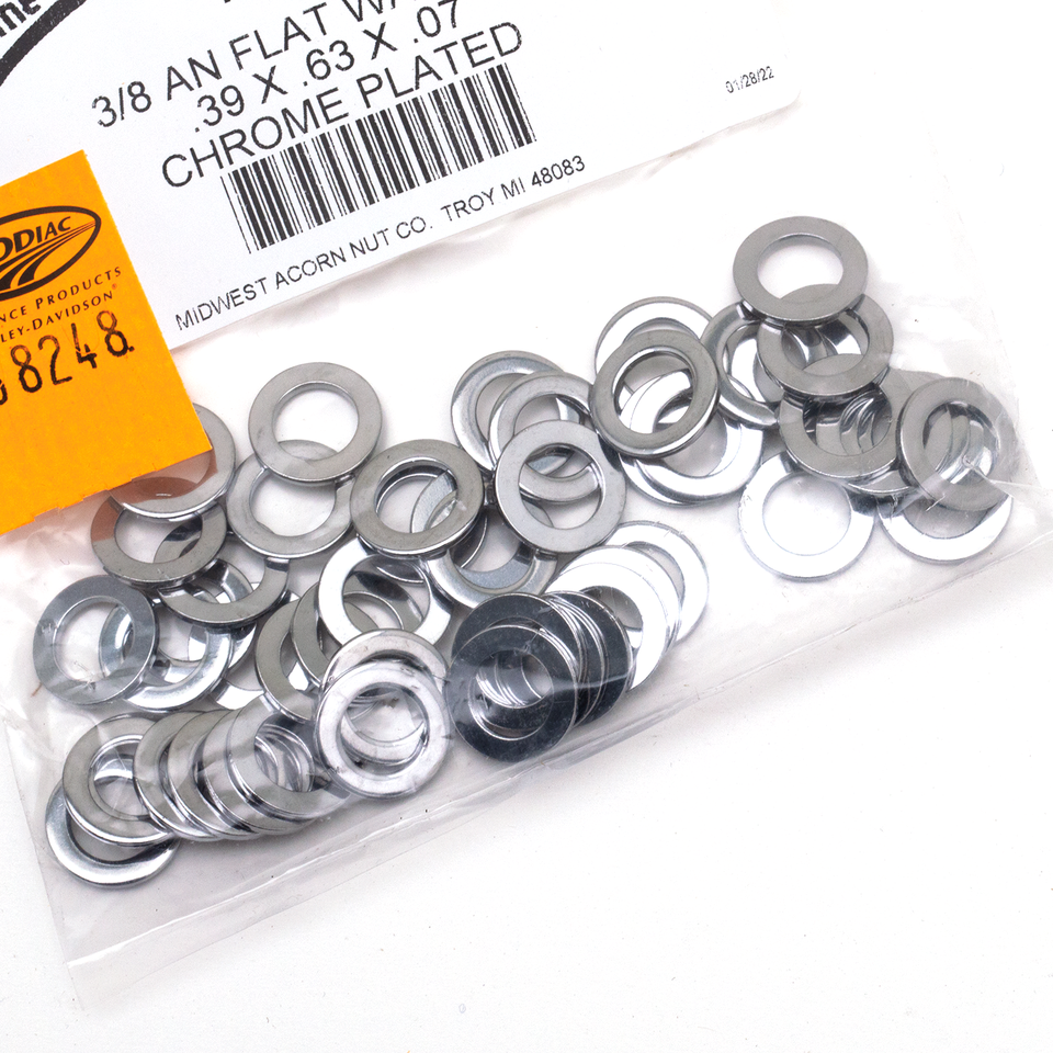 50pck Flat washers 3/8" X .63" AN