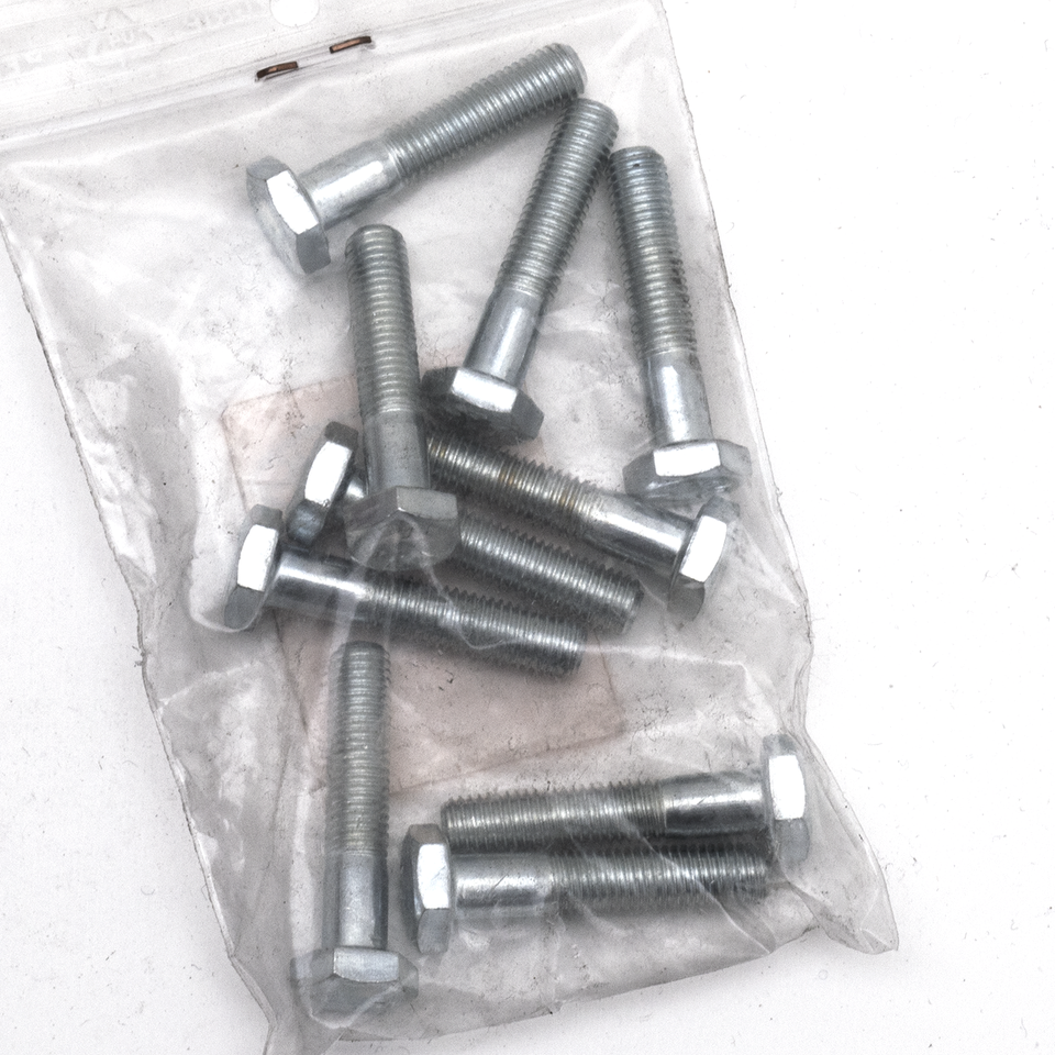 10pck hex bolt 1/4-28x1-1/4" UNF zinc