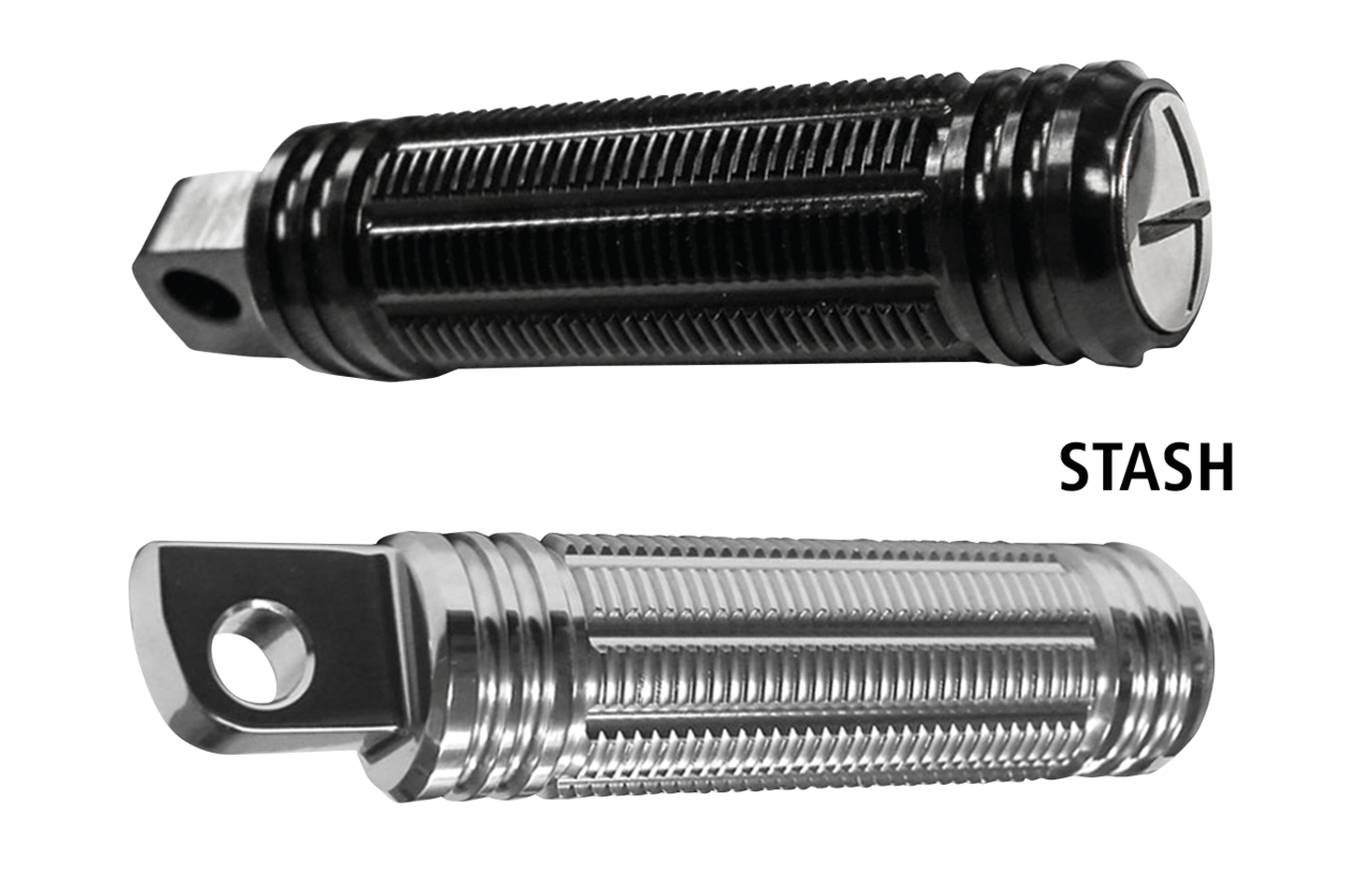 Burly Stash pegs black anodised