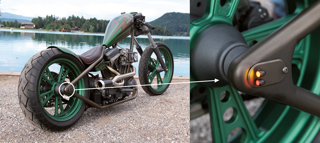 K'mann Atto RB Chr tail/brake clear Hor.