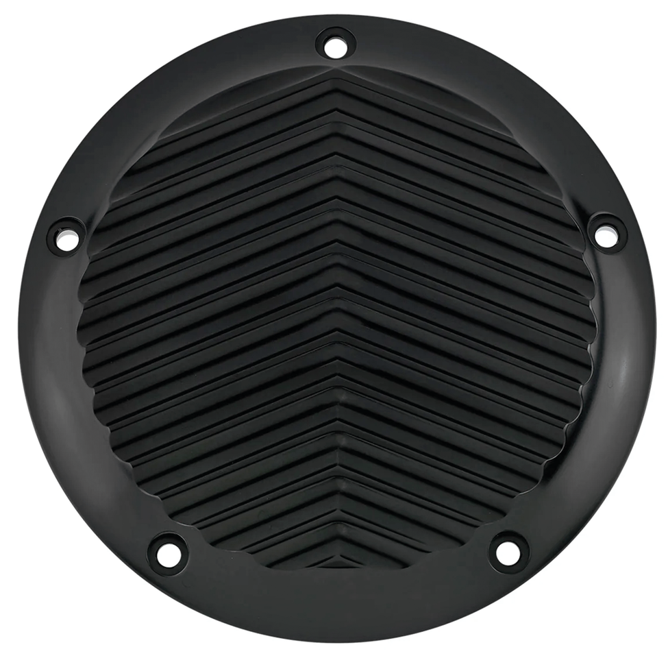 JM Derby Cover V-Fin Blk FLH/T15-Up