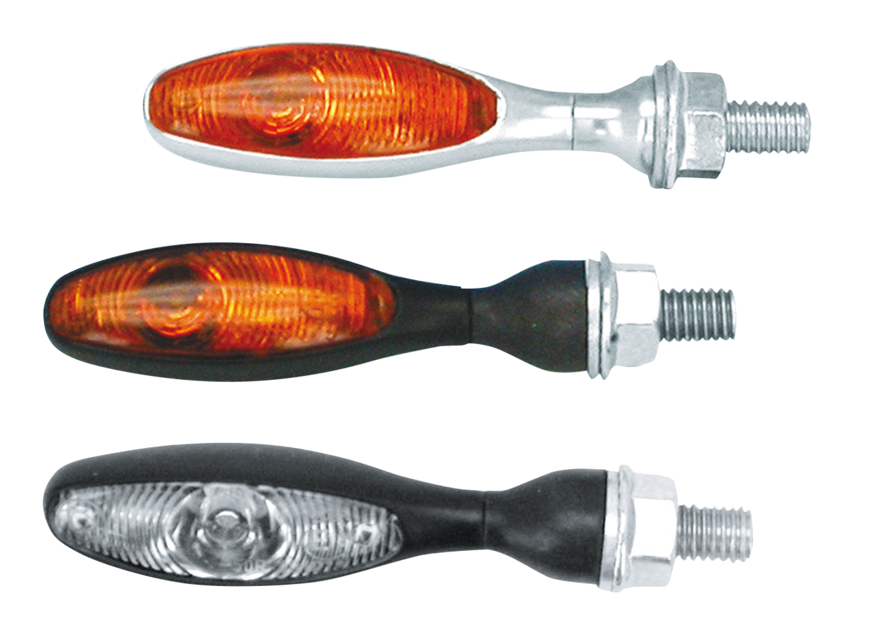 K'mann Micro Turnsignal, Chrome Each