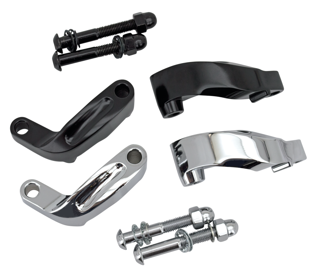 Smooth Mirror Relocation Kit Black