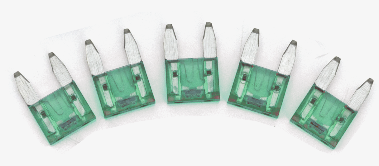 GZP 5pck Mini Led detectr fuse Green 30A