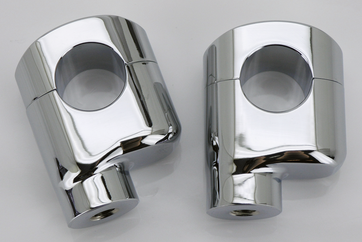 GZP Chr offset risers 2.25" high 1" hand