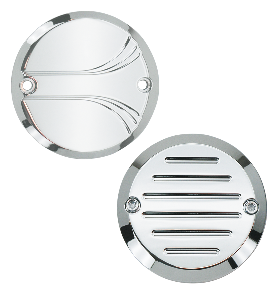 GZP Chrome billet timer cover Crested 2-