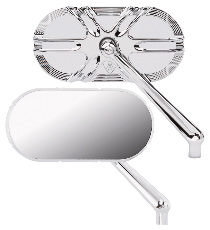 Deep cut Caged series chr mirror left