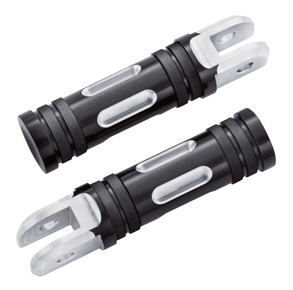 GZP Black edge cut rider footpegs