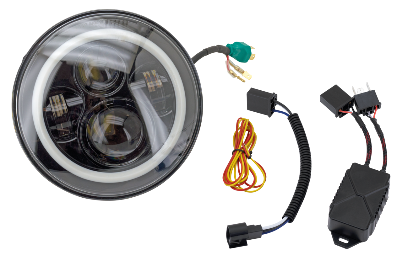 LED 7" HALO Headlight Unit Style 1