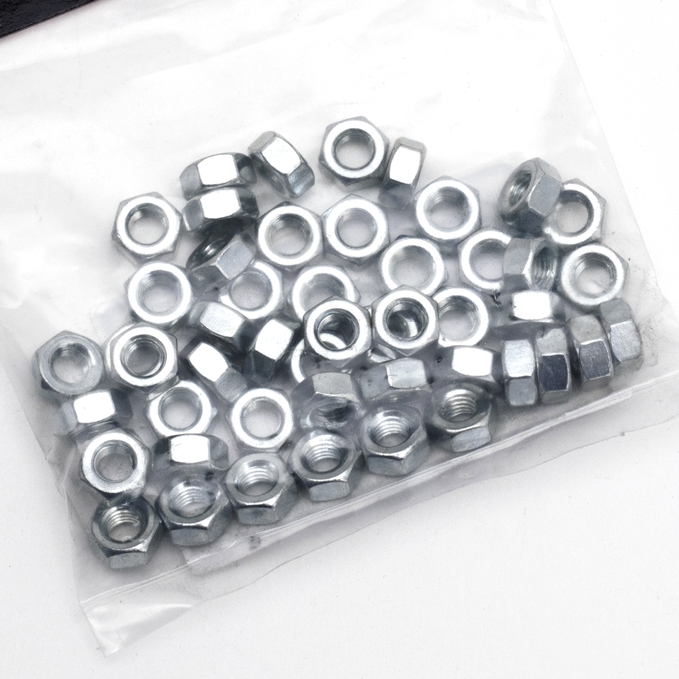 GZP 50pck nut 1/4-28 UNF zinc