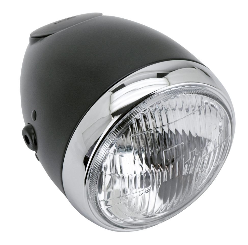 Black Vintage sidemount headlight 5.75"