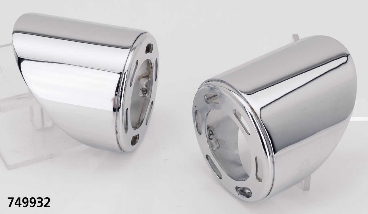 MCJ End Caps Royal 80 Slash Cut Chrome