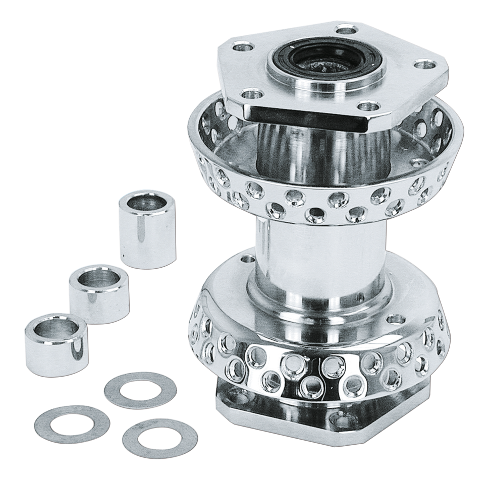 GZP Chrome Front Hub 80 H Dual Flange