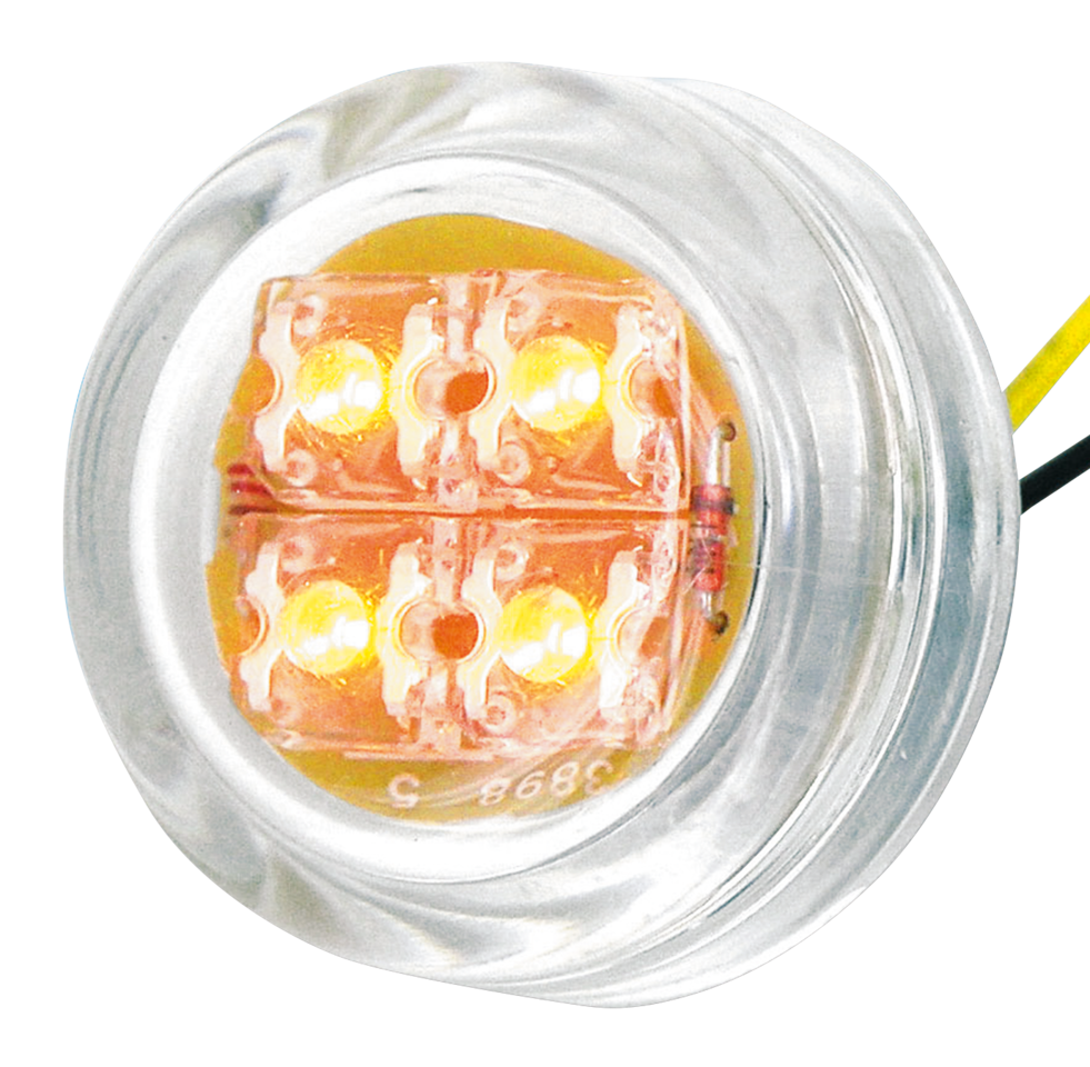 GZP Mini round marker amber LED & clear