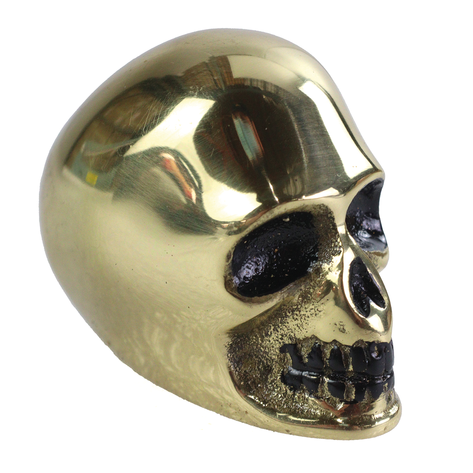 Brass Skull Style Shifter Knob 3/8" Thre