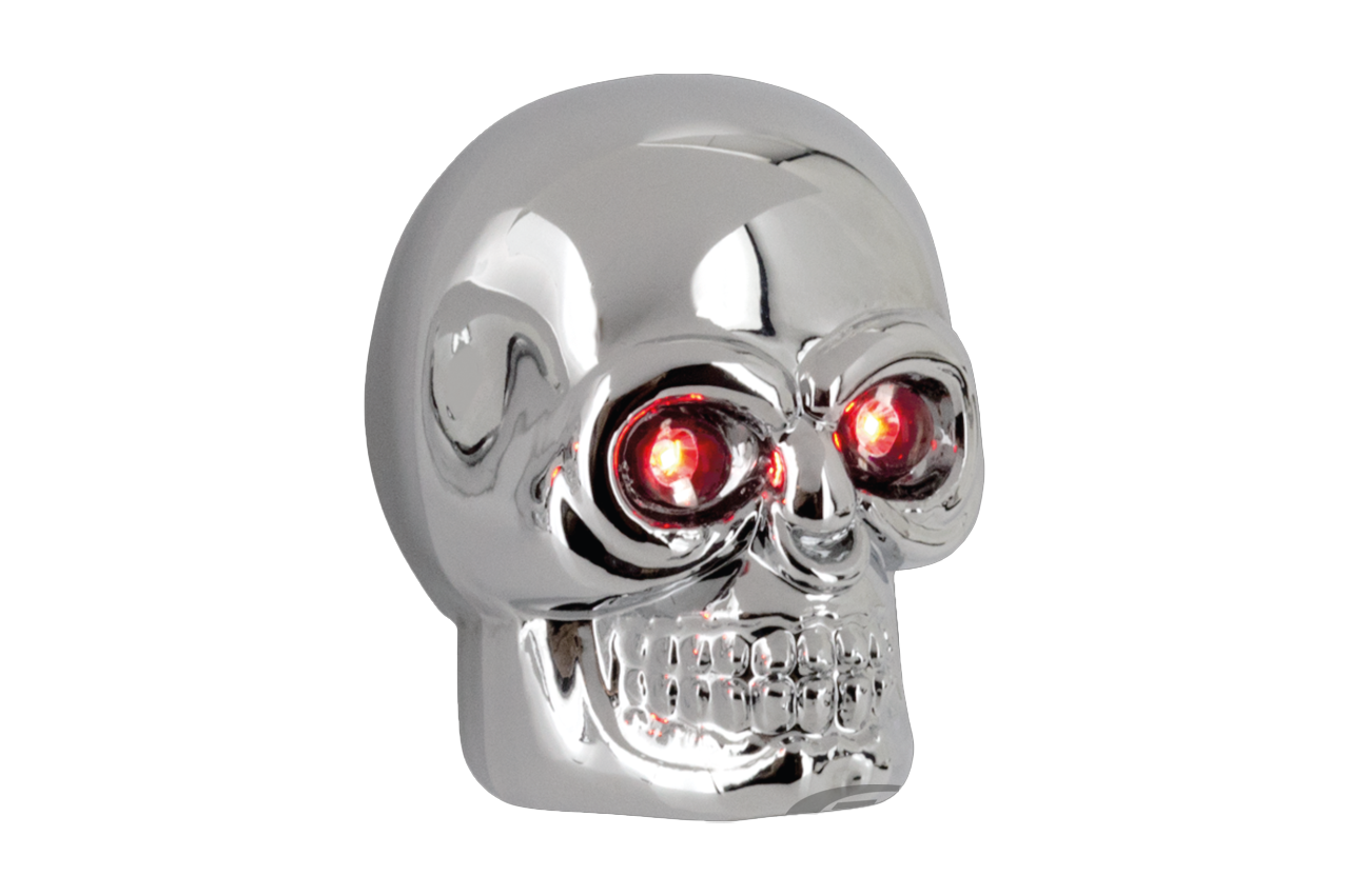 GZP Cobalt large chrome skulls red LEDs