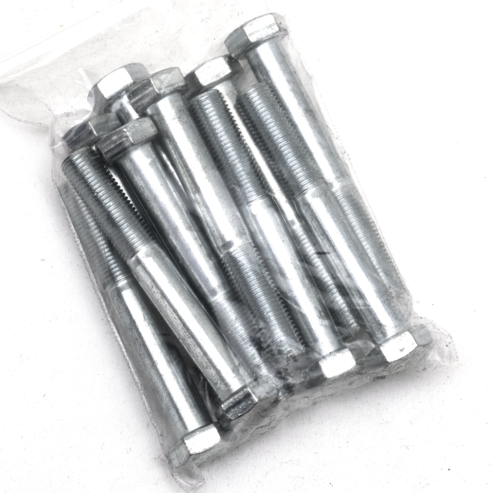 10pck hex bolt 3/8-24x2-3/4" UNF zinc