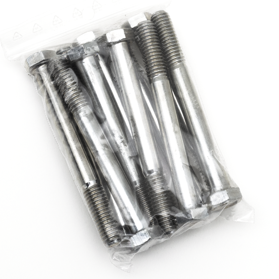 10Pck hex bolt 3/8-16x3.500" UNC zinc