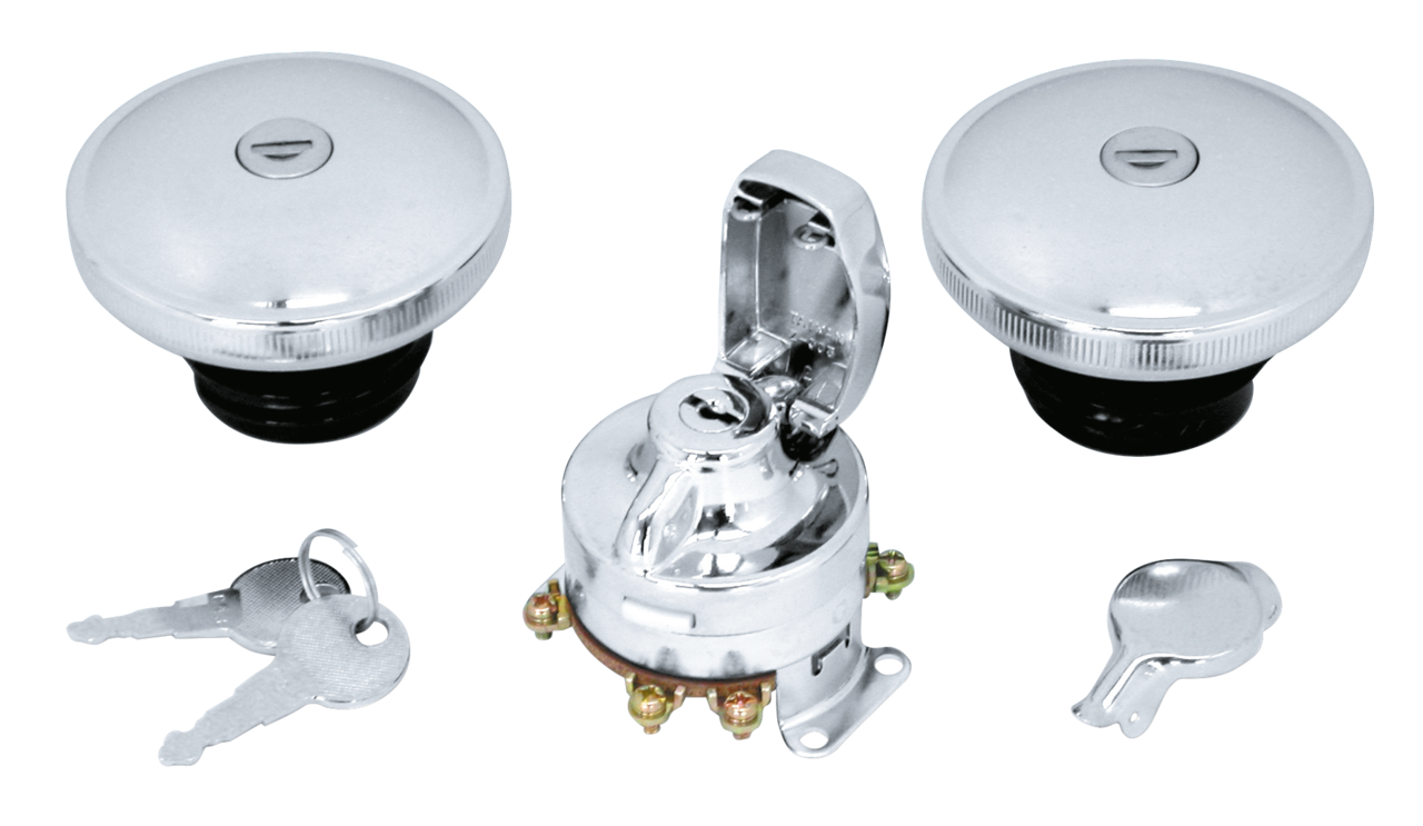 GZP Gascap set late chr w/key+ig.switch