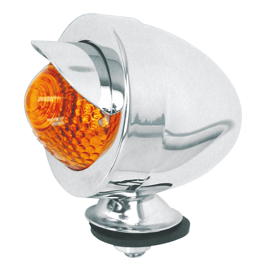 Amber Bullet Light w/Visor, EU approved